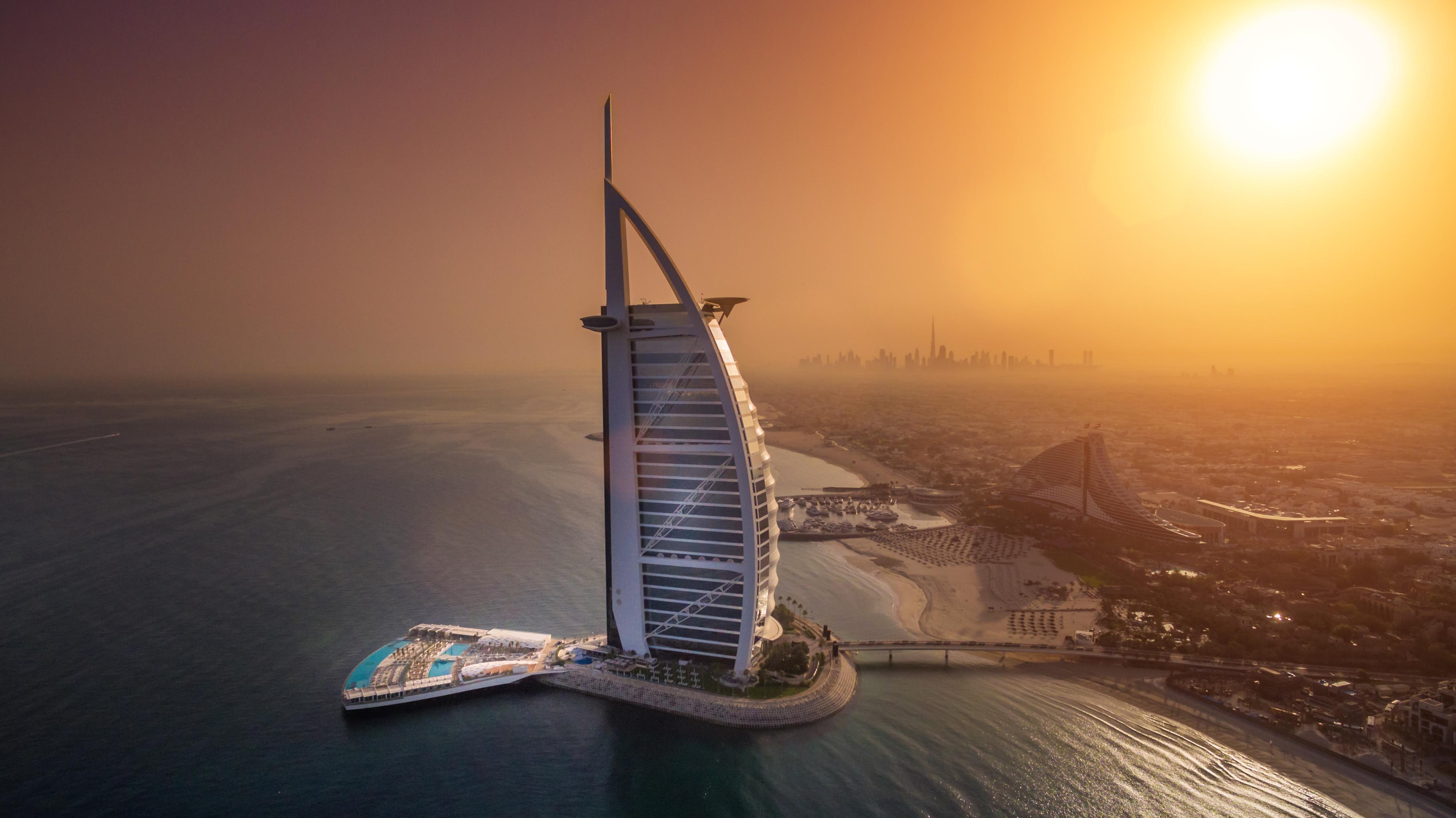 Burj al arab terrace aerial