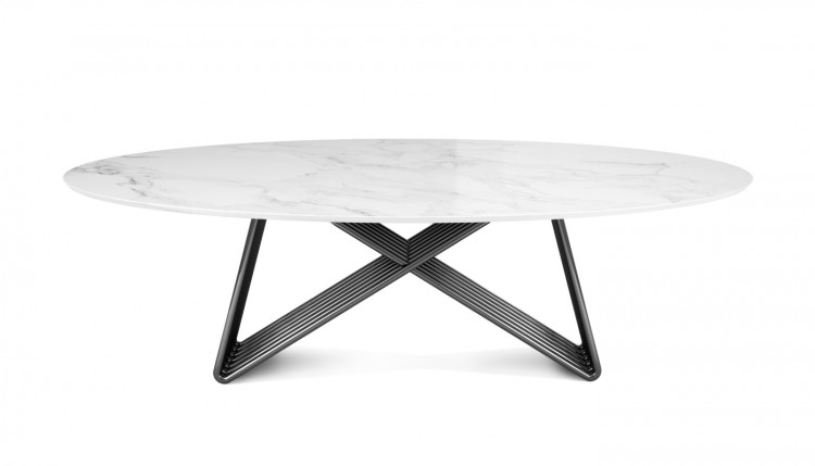 Round marble dining table