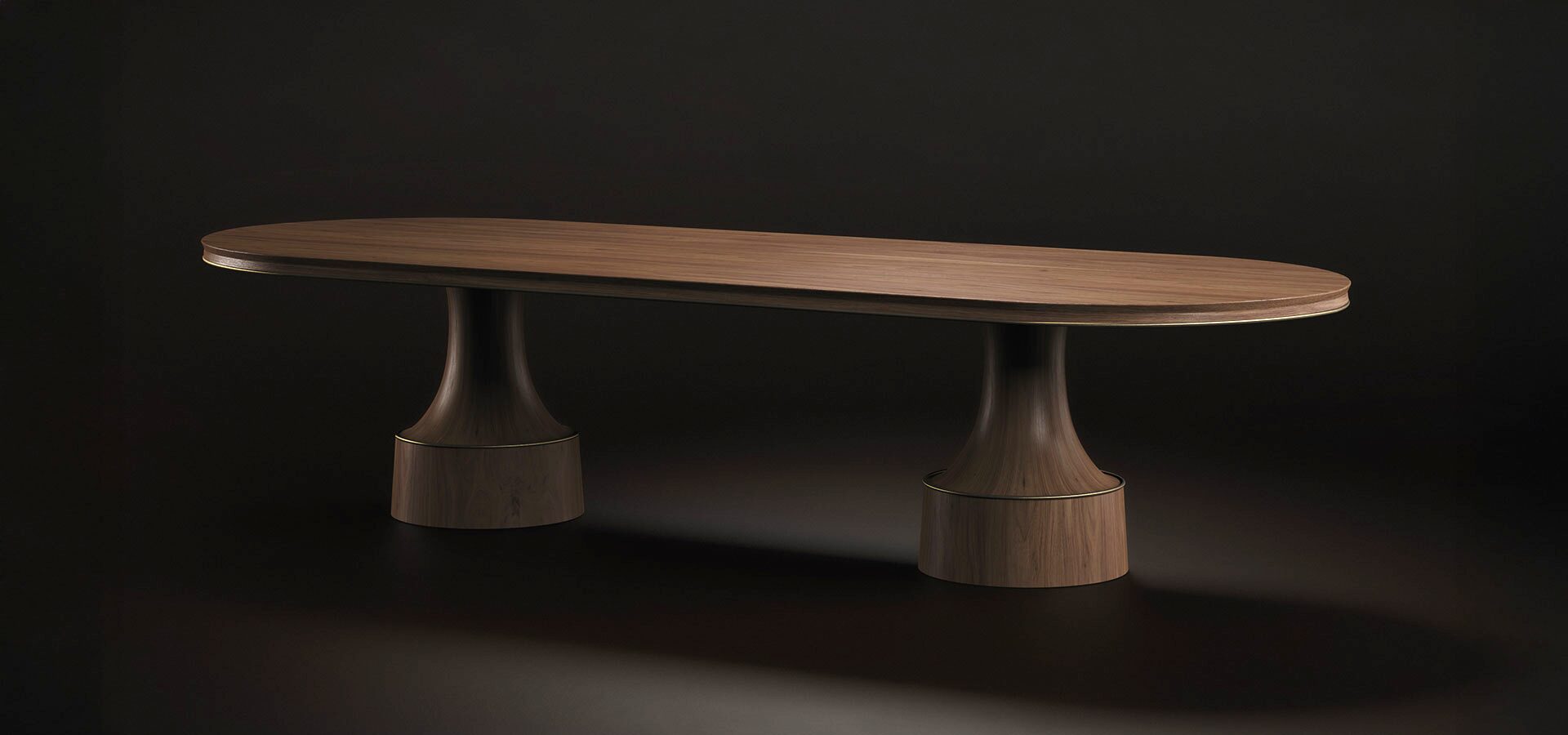 Buck Oval Dining Table by Porus Studio