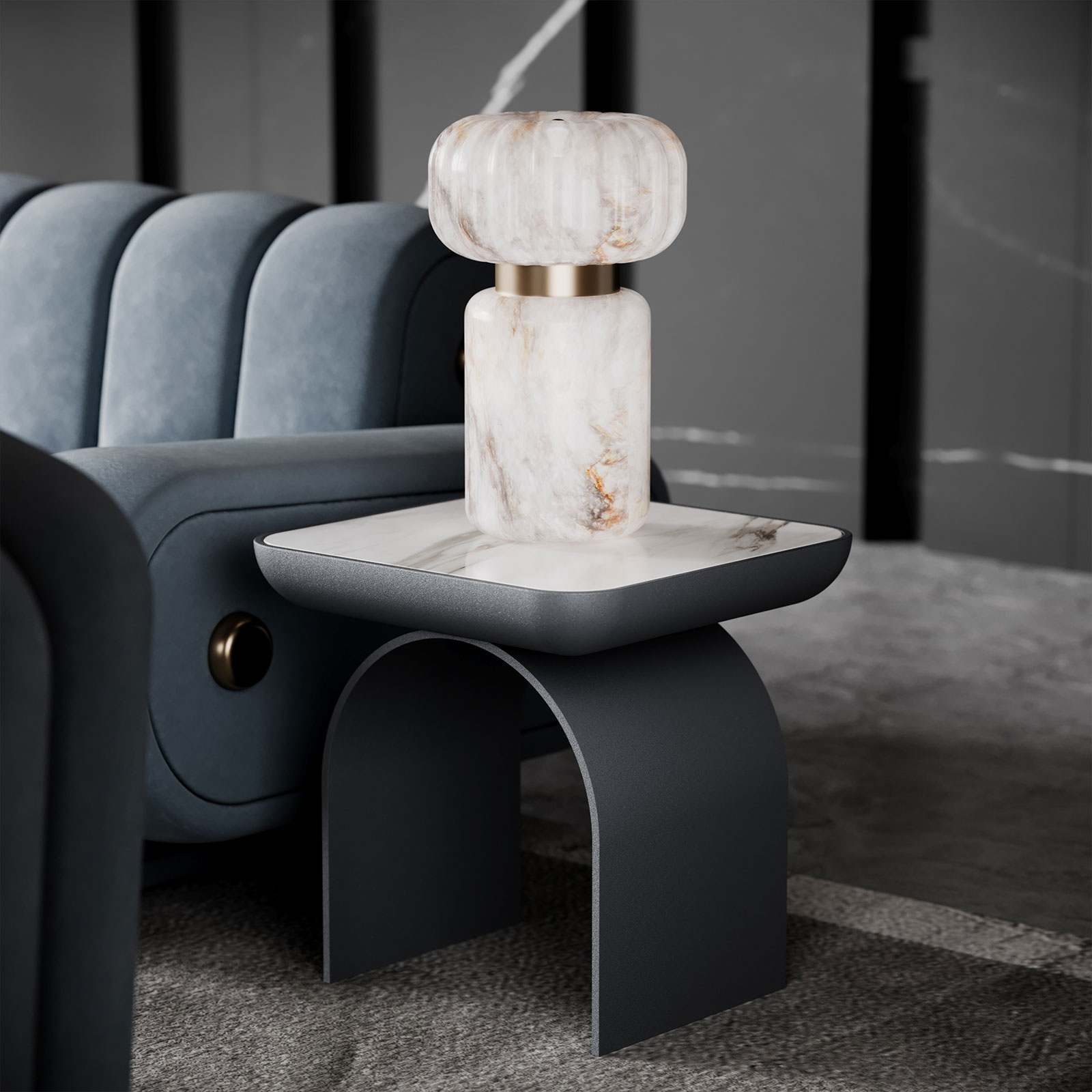 Hampshire Table Lamp in the California Side table and Dakota sofa Hampshire Table Lamp in the California Side table and Dakota sofa