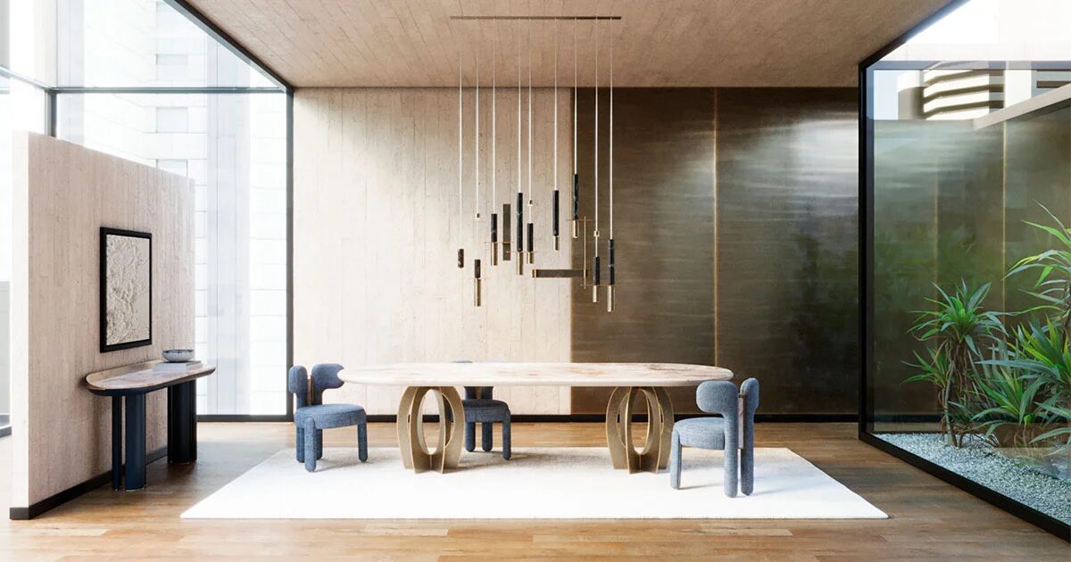 Trendy-Dining-Tables-Boulder-Oval-Table-Porus-Studio-Social- Trendy Dining Tables Boulder Dining Table Porus Studio