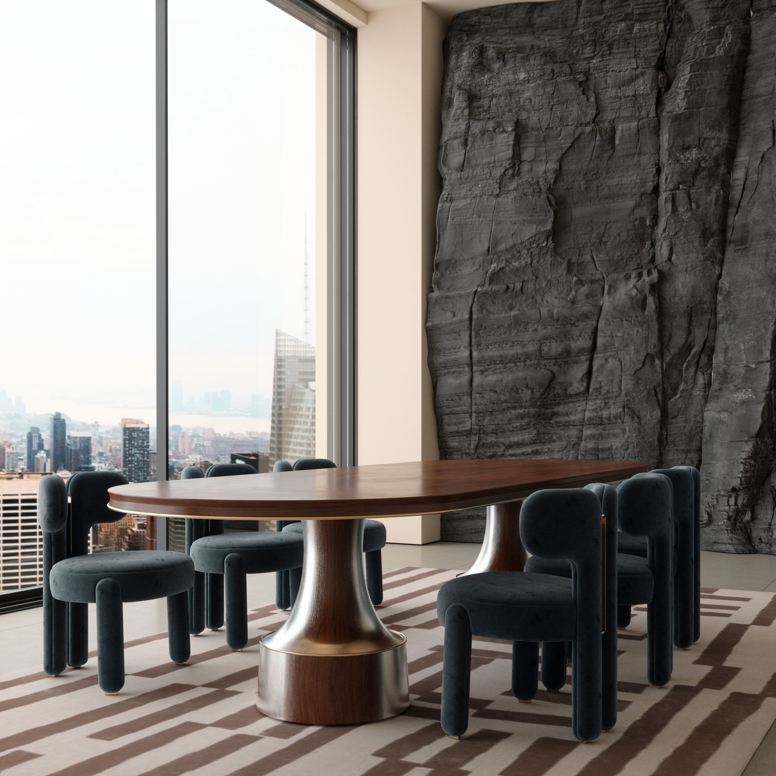 buck-oval-dining-table-by-porus-studio-giorgio-armani Buck Oval Dining Table By Porus Studio Giorgio Armani