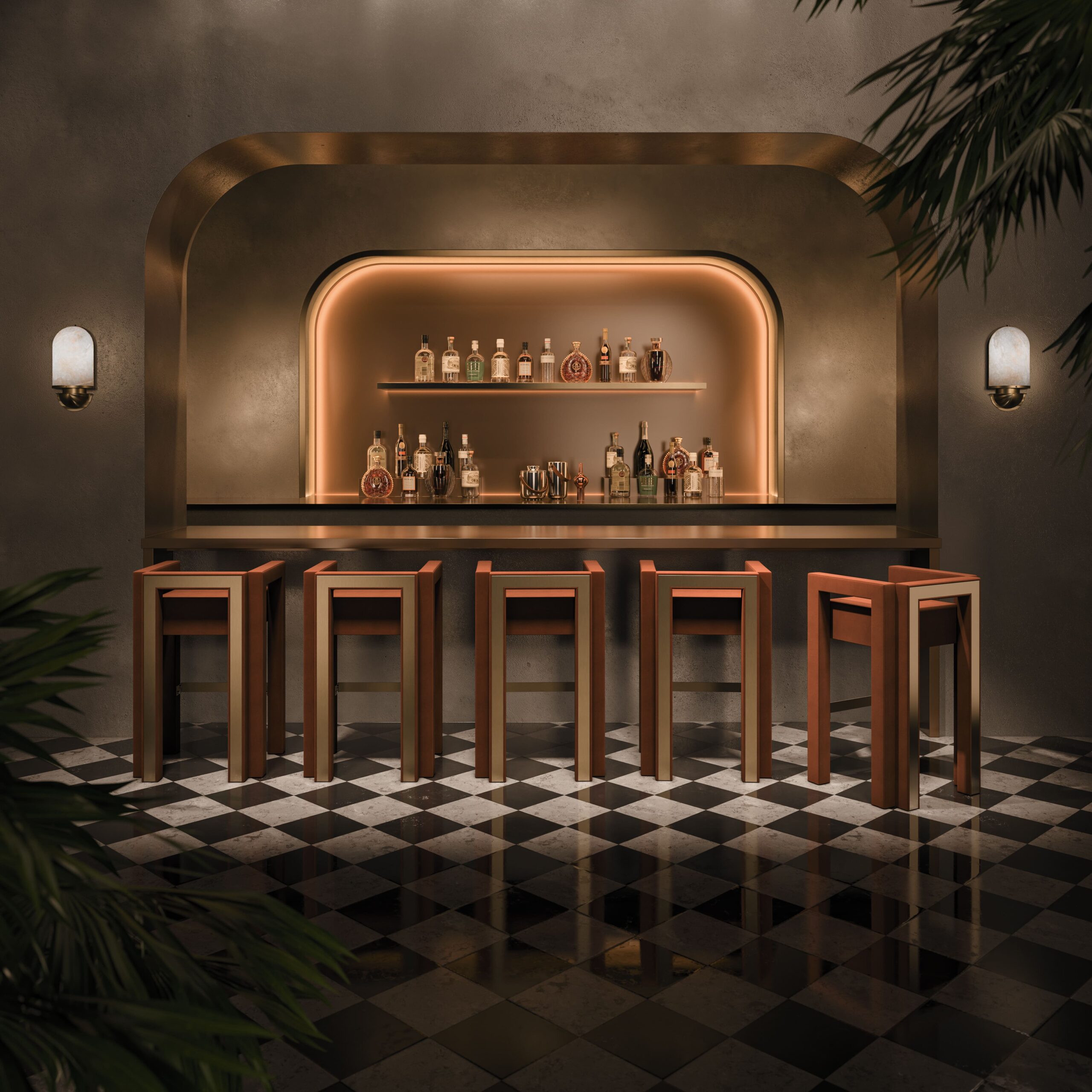 mirage-bar-chair-by-porus-studio-decor-trends Mirage Bar Chair and russel wall lamp By Porus Studio Decor Trends