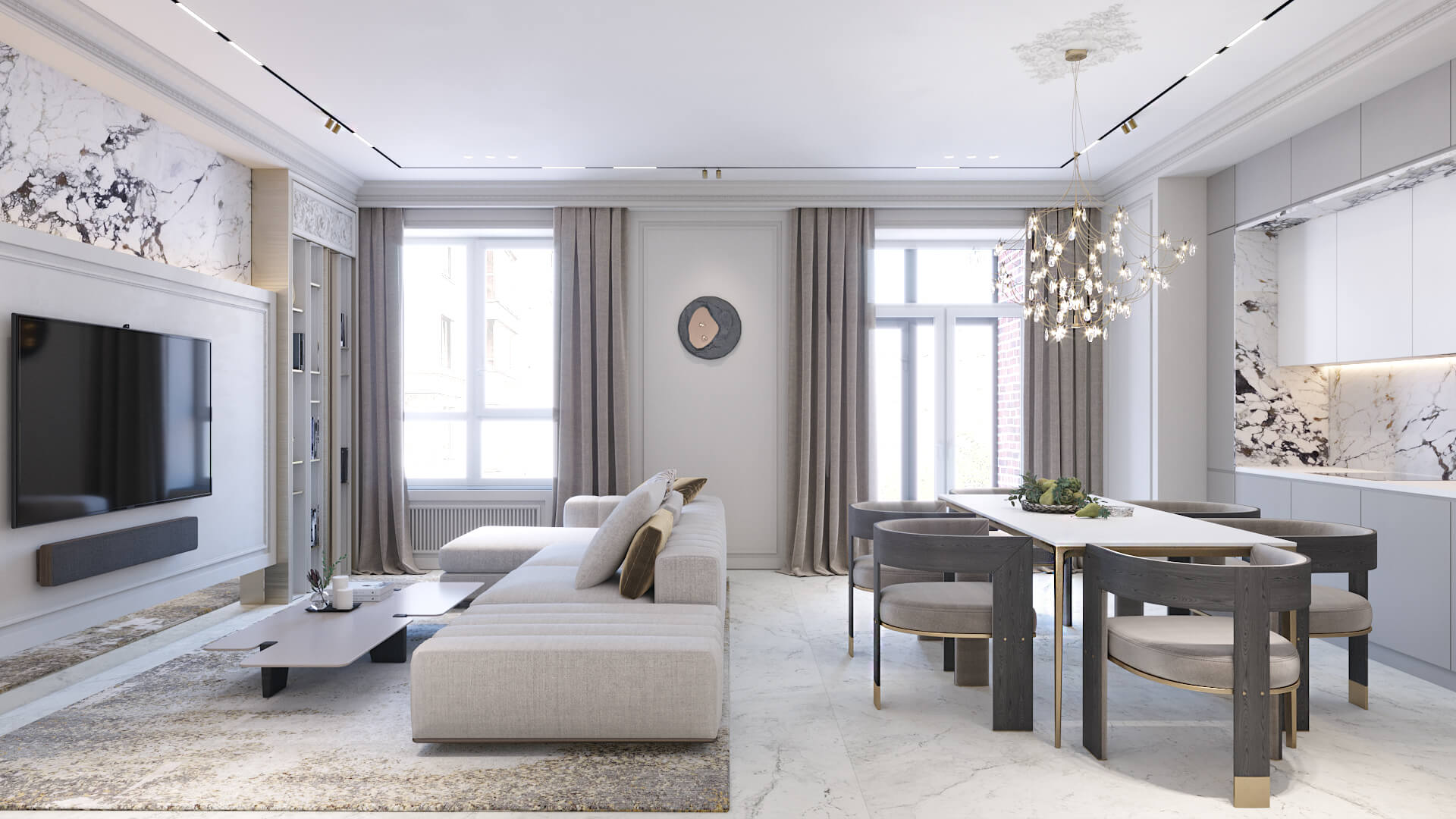 Porus Studio's Brooklyn Dining Chair at the Residential Project by Nº11 Studio, Russia.