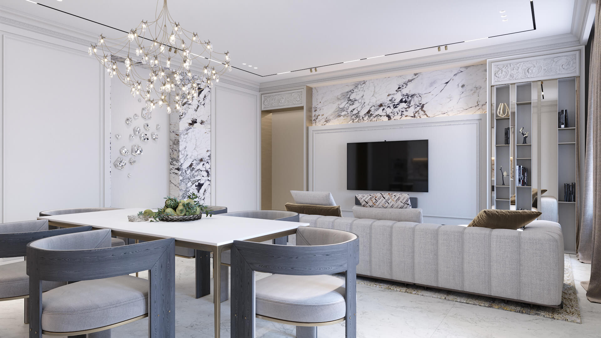 Porus Studio's Brooklyn Dining Chair at the Residential Project by Nº11 Studio, Russia.