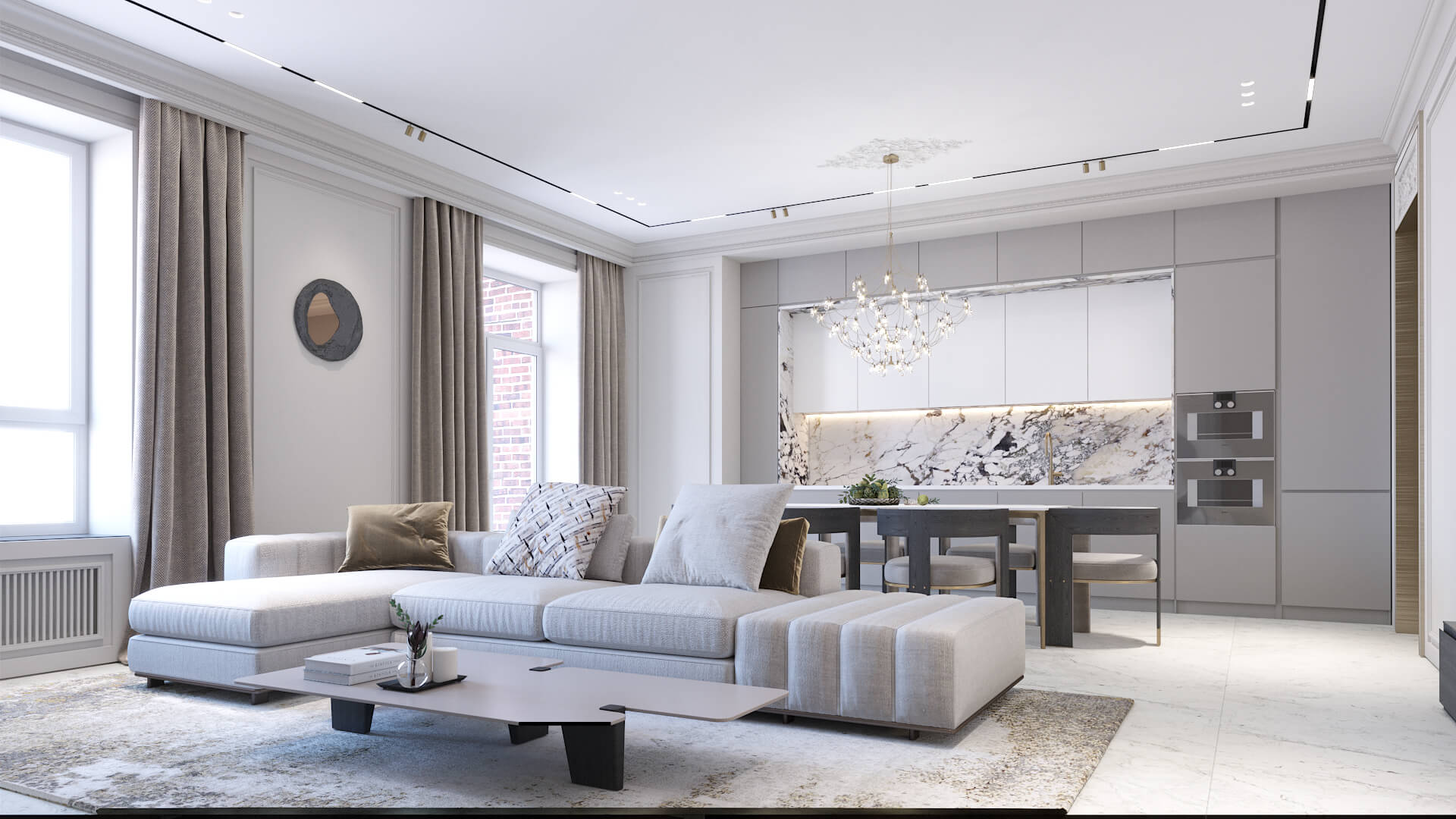 Porus Studio's Brooklyn Dining Chair at the Residential Project by Nº11 Studio, Russia.