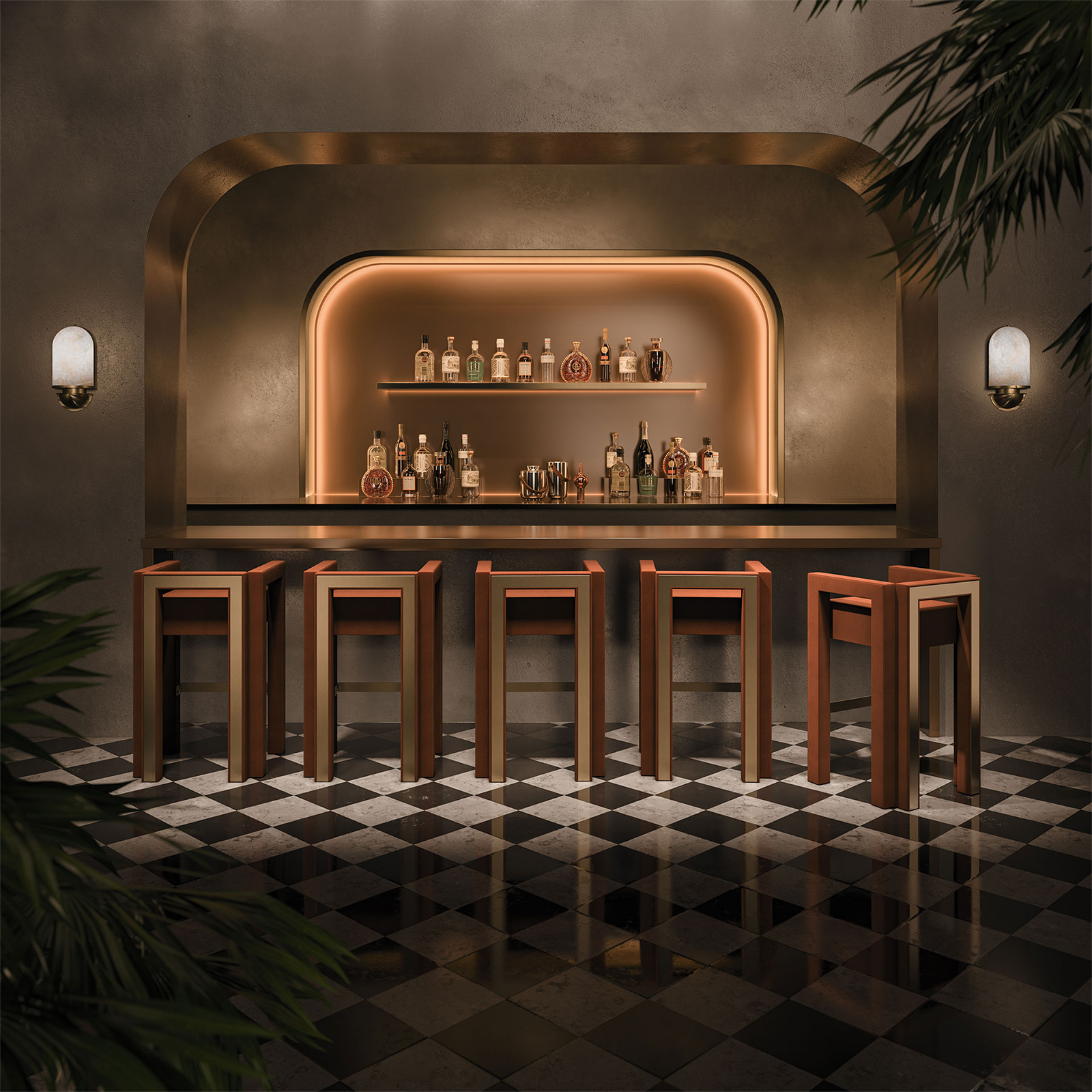 Mirage Bar Chair and Russel wall lamp Mirage Bar Chair and Russel wall lamp