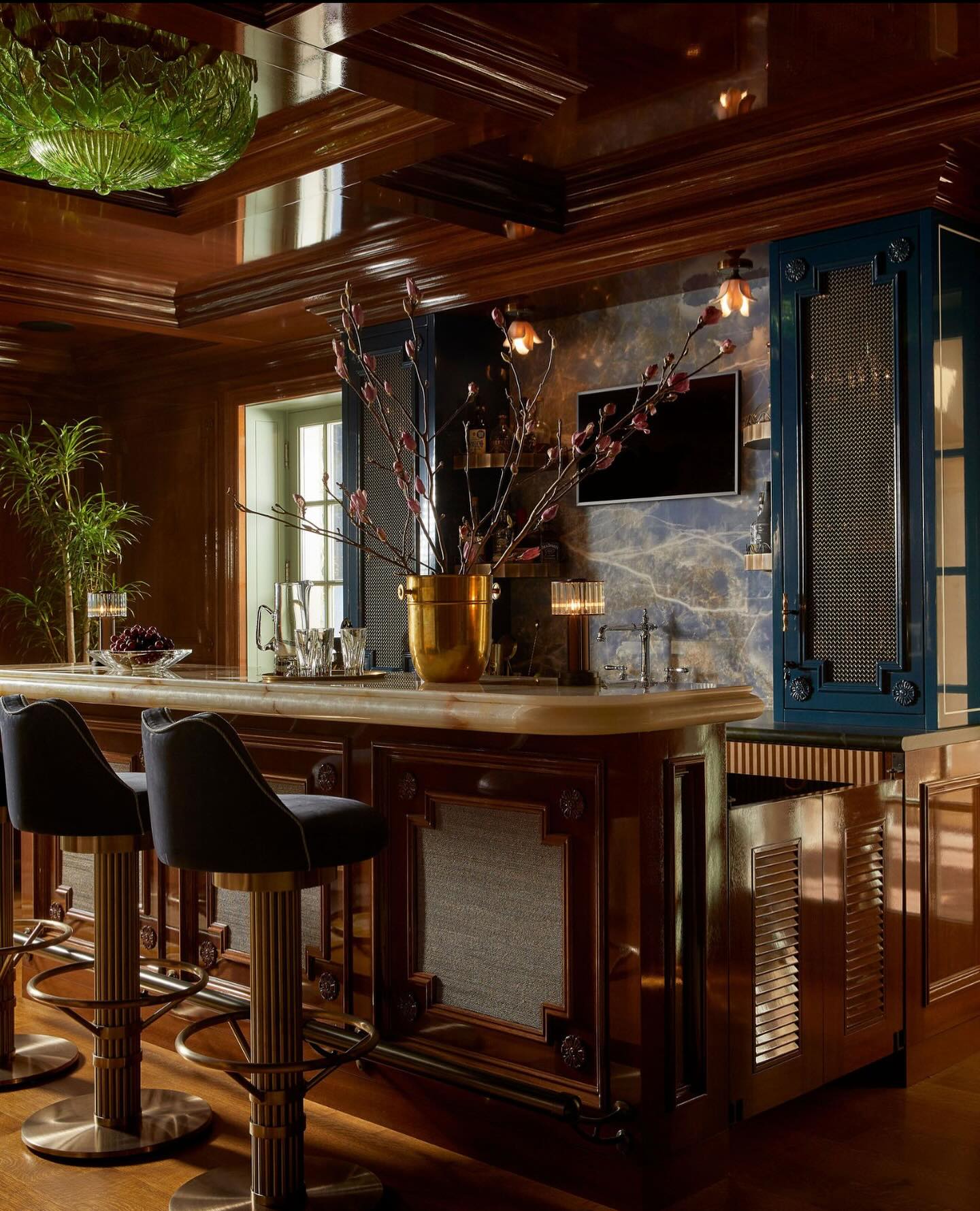 Porus Studio's Willis Bar Chair in a Commercial Project by Sabrina Albanese Interiors.