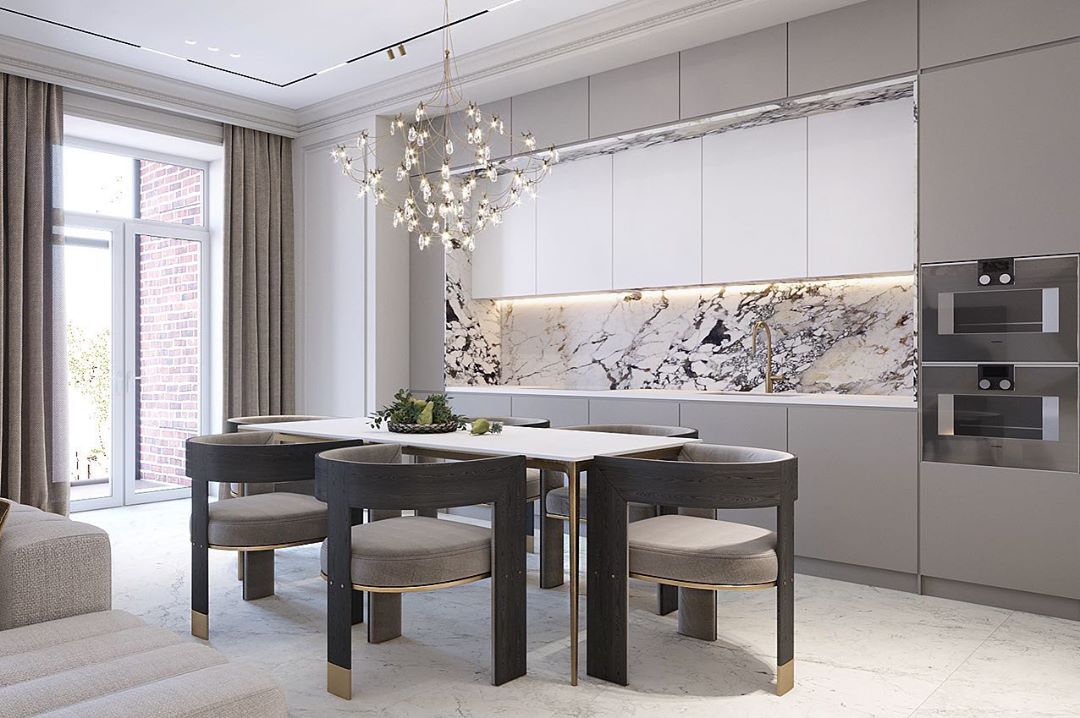 Porus Studio's Brooklyn Dining Chair at the Residential Project by Nº11 Studio, Russia.