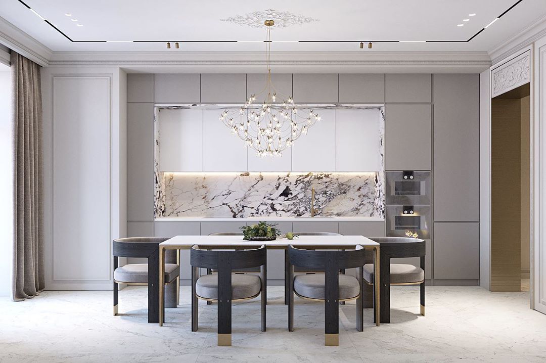 Porus Studio's Brooklyn Dining Chair at the Residential Project by Nº11 Studio, Russia.