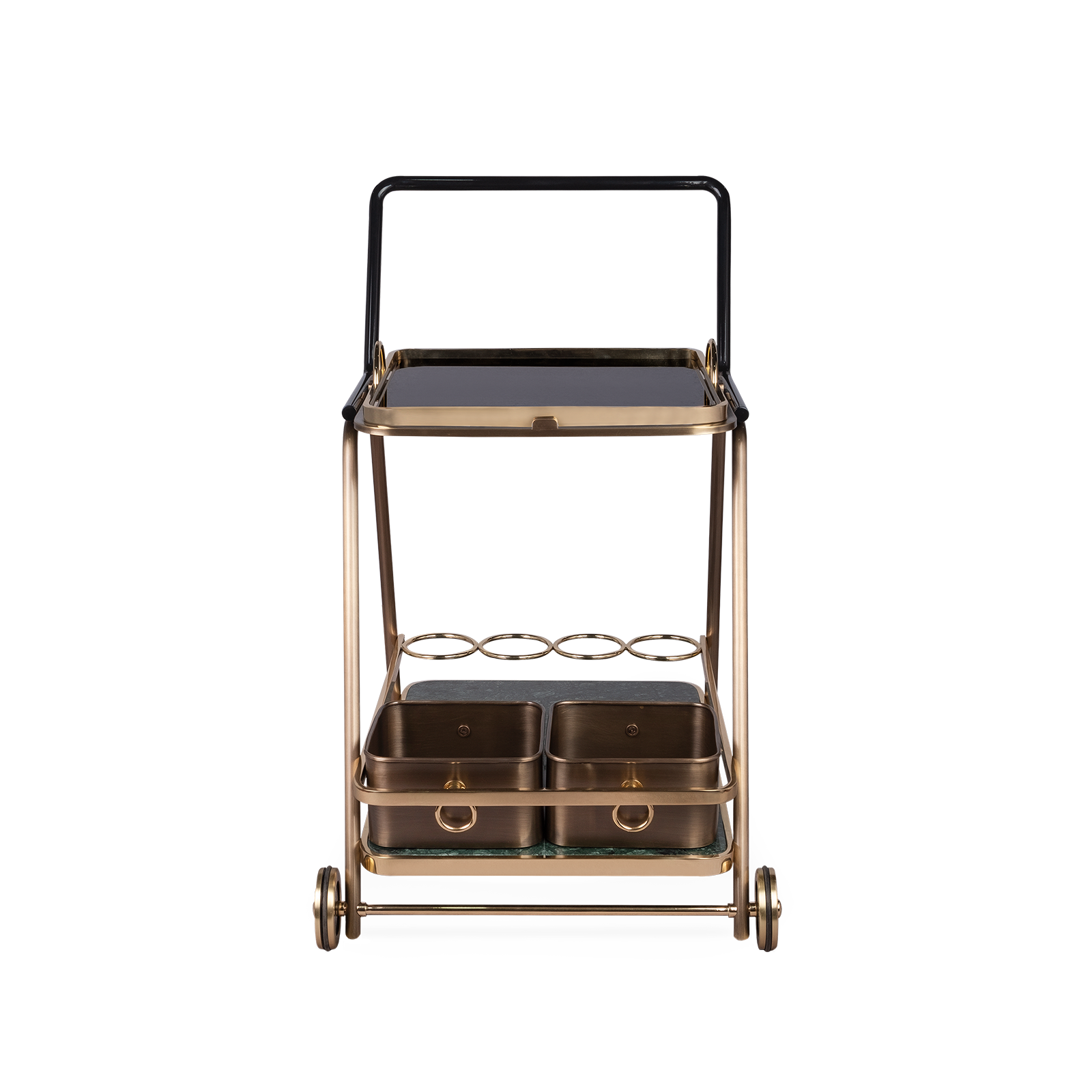 Decatur Bar Cart front view Decatur Bar Cart front view