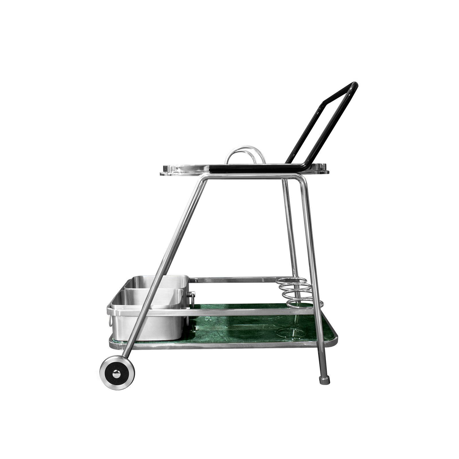 Decatur Bar Cart side view Decatur Bar Cart side view