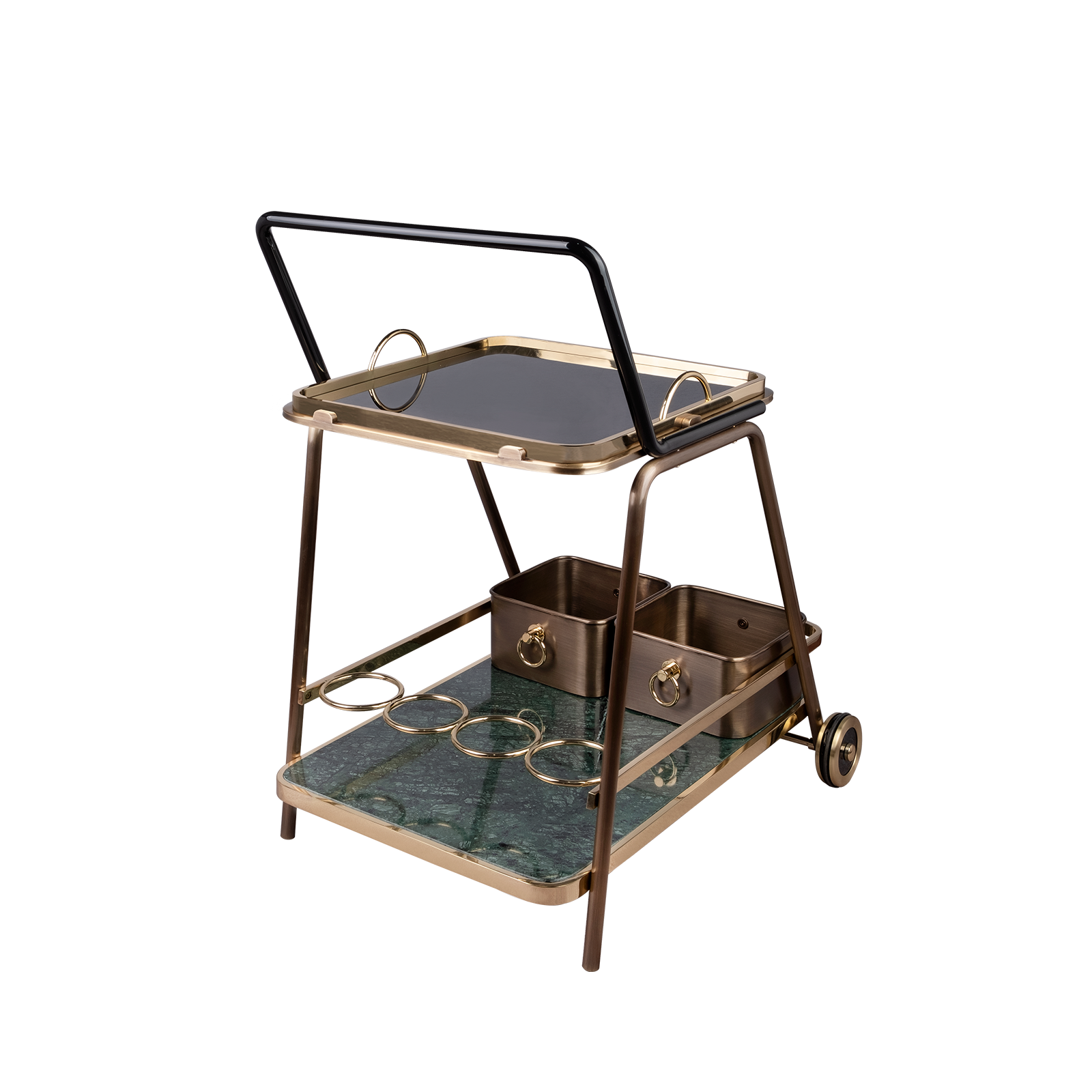 Decatur Bar Cart corner view Decatur Bar Cart corner view