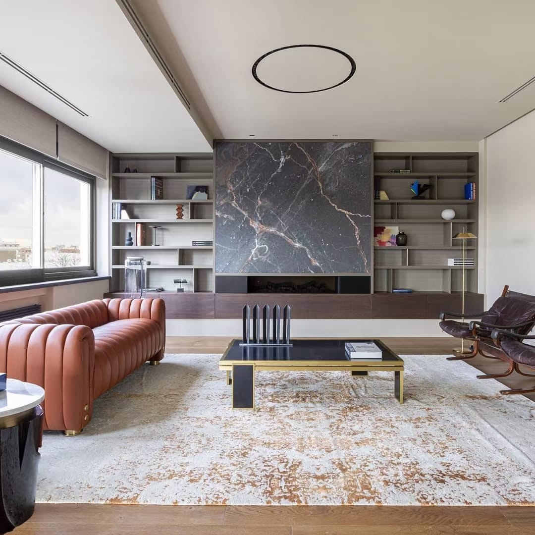 Porus Studio's Inglewood Sofa at the Madrid House, Spain by De Lucio Construcciones, Madrid, Spain.