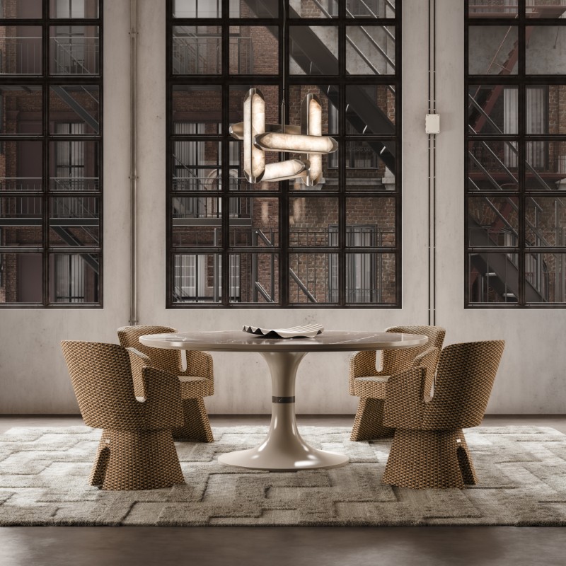 The polished Caddo Dining Table