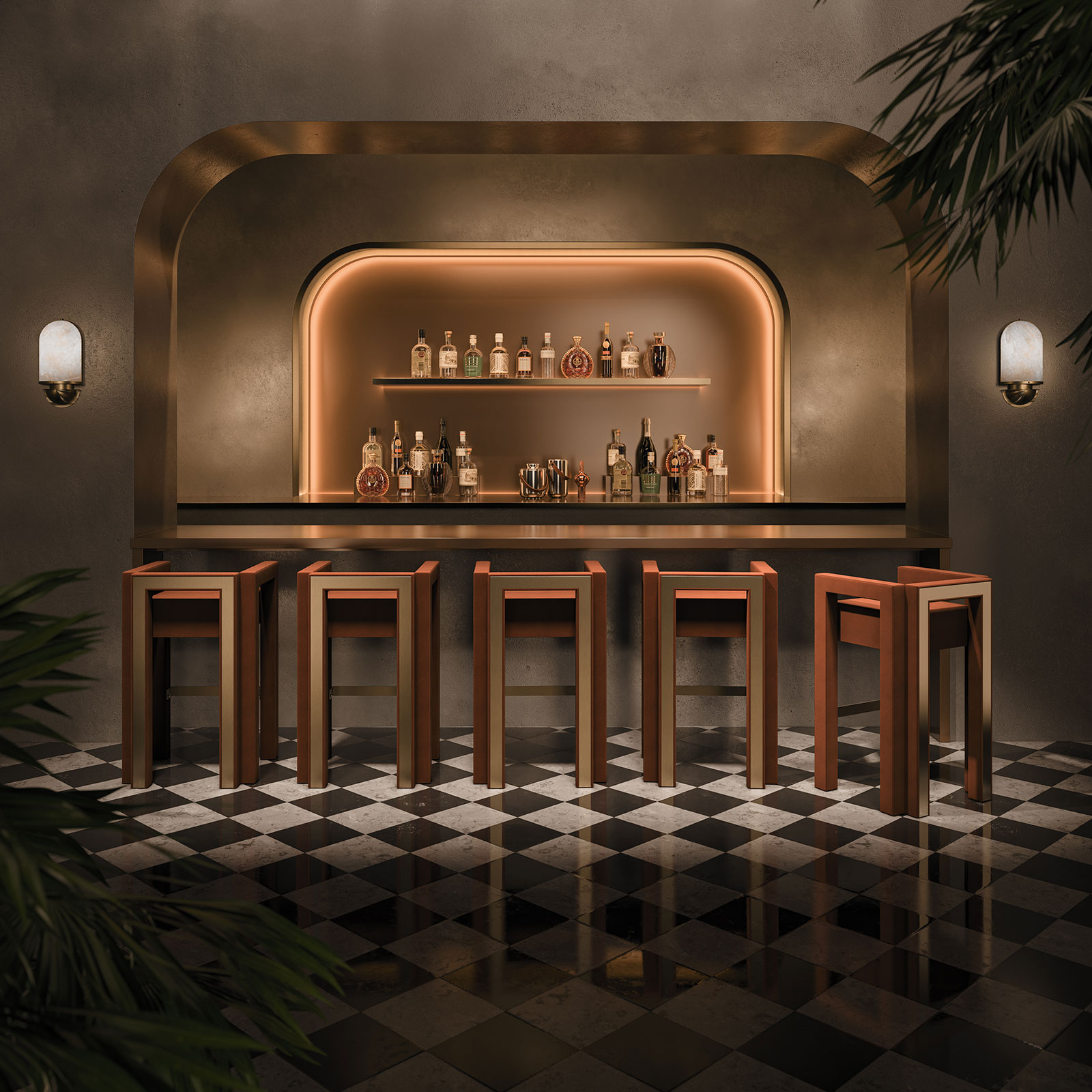 Mirage Bar Chair and Russel wall lamp Mirage Bar Chair and Russel wall lamp