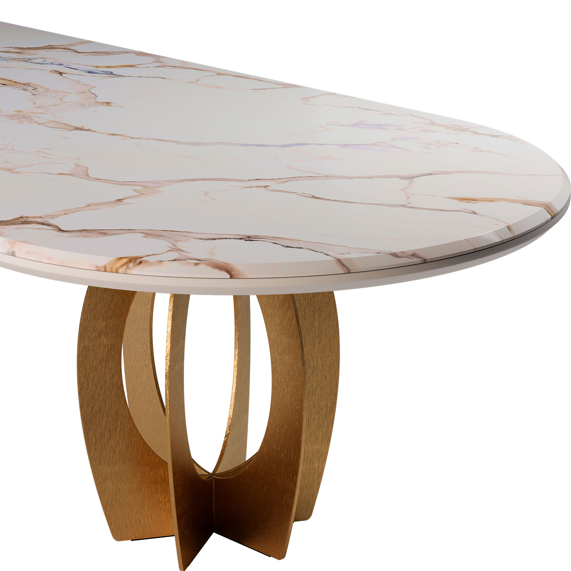 Boulder oval dining table