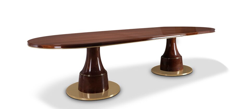 Buck oval dining table