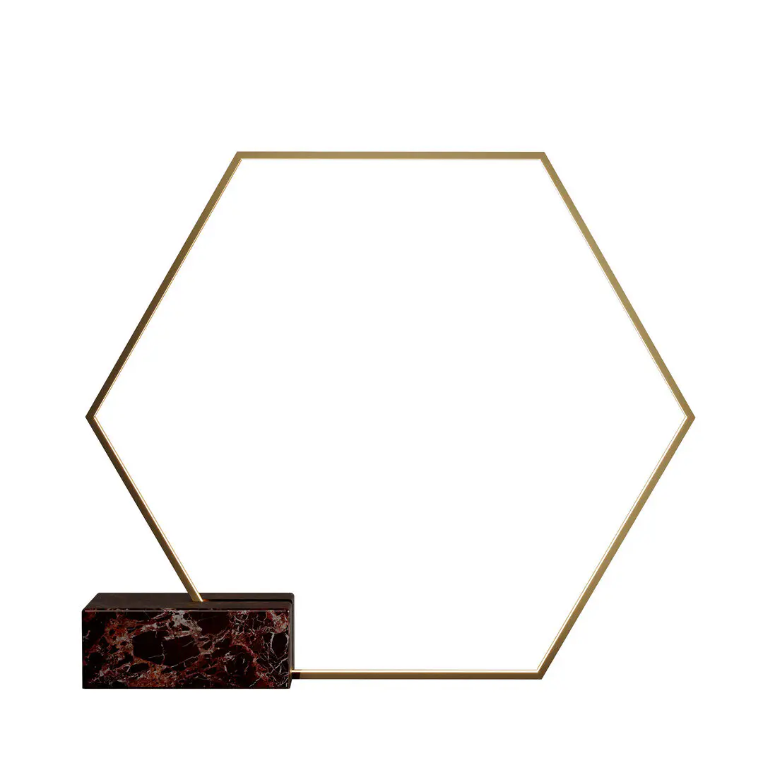 Hexagon floor lamp