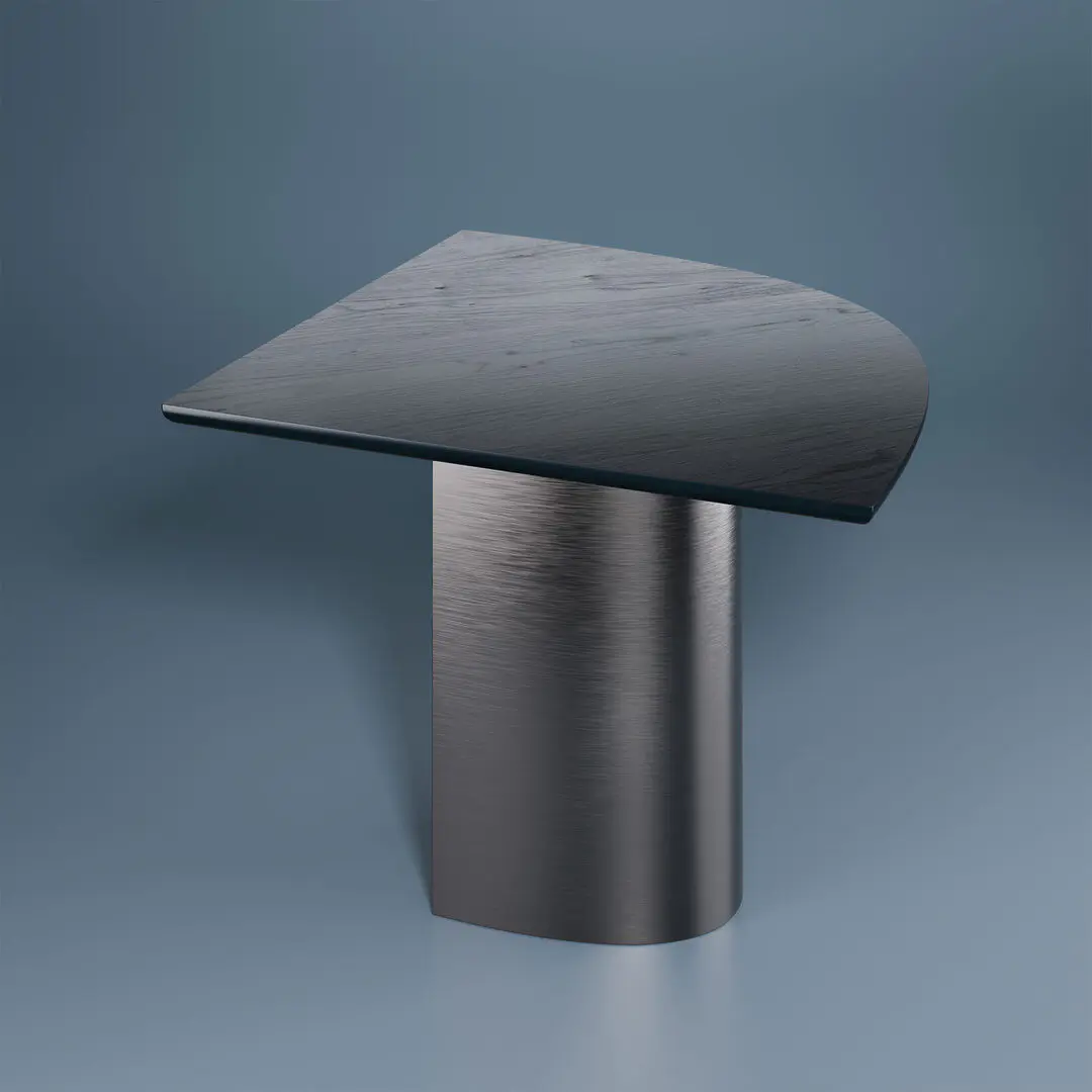 Vermont curved dining table